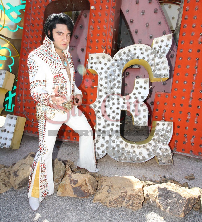 An Elvis impersonator. Don't mind the hair.