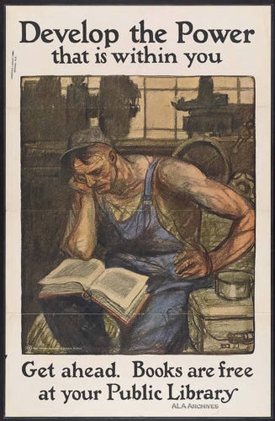 Poster promoting reading.