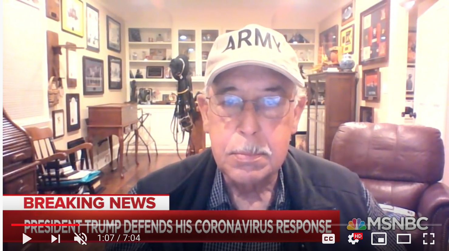 Talking heads are in isolation in their comfy home: Lt. Gen. Russel Honoré, who led military relief efforts following Hurricane Katrina in 2005, talks to MSNBC’s Ali Velshi.