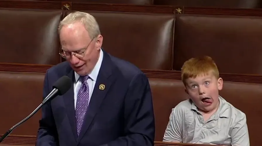 Representative John W. Rose and his son Guy, age 6.